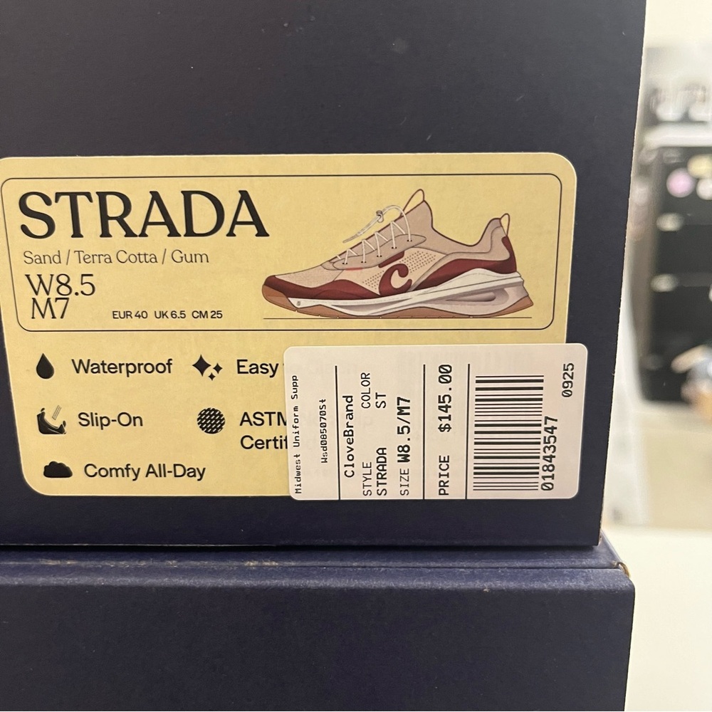 NIB Clove Strada Sneaker In Sand and Terra Cotta Multi Sizes - Picture 10 of 16